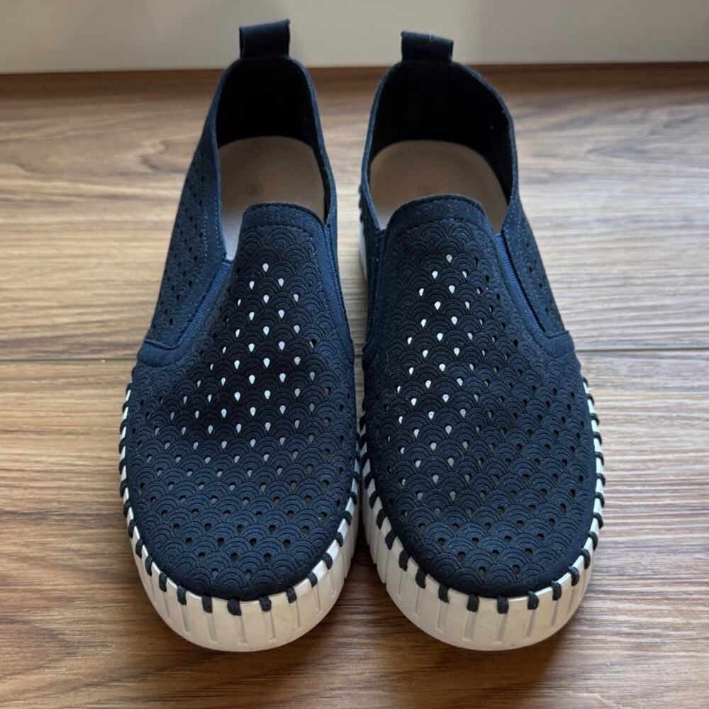 Ilse Jacobson Tulip Platform Shoes in Dark Indigo Size 38 (Size 8 US) - Picture 3 of 8